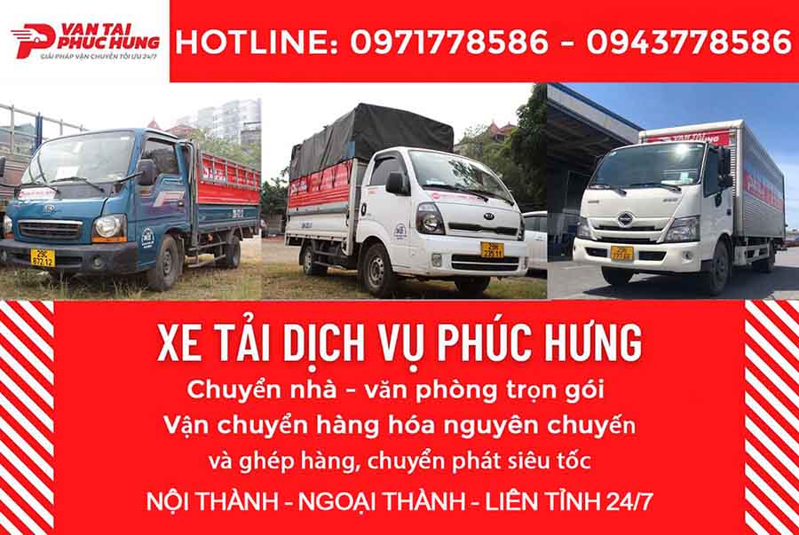 Hệ thống xe tải Phúc Hưng giao hàng toàn quốc